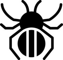 A black and white spider icon vector
