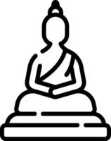 Buddha meditation icon vector