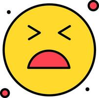 Emoji face with red eyes and red nose vector