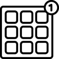A square with a number one on it vector