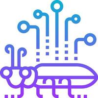 A bug with a circuit board on it vector