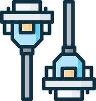 Two electrical connectors on a white background vector