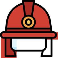 Fireman helmet icon vector