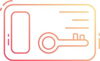A key and a lock icon on a white background vector