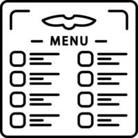 A menu with a check list on it vector