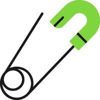 Safety pin Icon Design vector