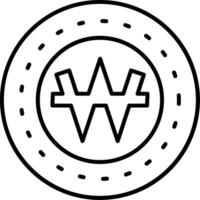 Won Icon Design Symbol vector