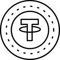 Tether Icon Design Symbol vector