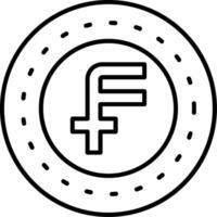 Swiss Franc Icon Design Symbol vector