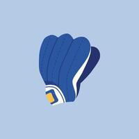 base ball glove in flat design. vector