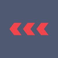 red arrow in flat design. vector