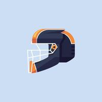 baseball helmet in flat design. vector