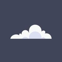 simple cloud in flat design. vector