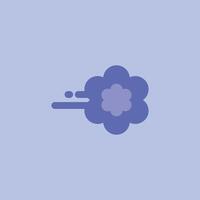 simple dark smoke in flat design. vector
