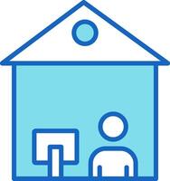 Working At Home Icon Design Symbol vector