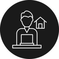 Work From Home Icon Design Symbol vector