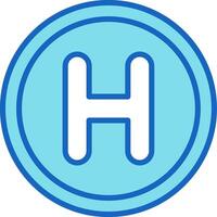 Helipad Icon Design Symbol vector