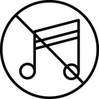 No Music Icon Design Symbol vector