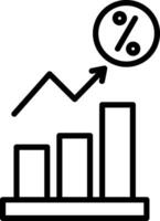 Increasing Icon Design Symbol vector