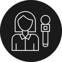 News Reporter Icon Design Symbol vector