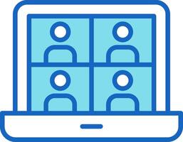 Online Meeting Icon Design Symbol vector