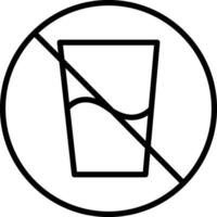 No Drinks Icon Design Symbol vector