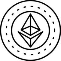 Ethereum logo in a circle vector