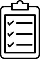 A checklist icon on a clipboard vector