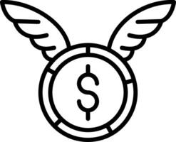 Flying Money Icon Design Symbol vector