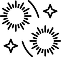 Sun and stars icon vector