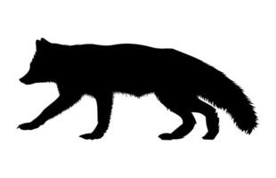 Fox Walking Silhouette isolated on a white background vector