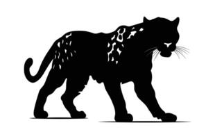 Leopard Predator Black Silhouette vector