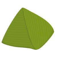 Rice wrapped with banana leaves vector