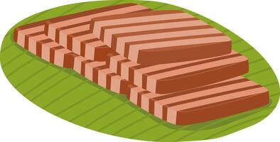 Steamed layer cake vector