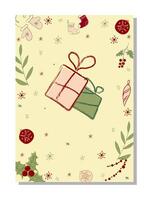 New Year cover for planner, to do list, organizer, notebook, book. Holiday new year decoration template. Cover for New Year's wish list. vector