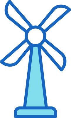 Wind Turbine Icon Design Symbol