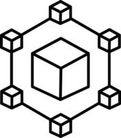 Blockchain Icon Design Symbol vector