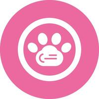 Pet pawprint Icon Design vector