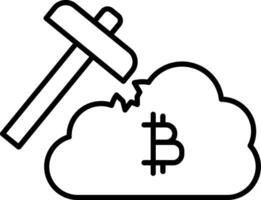 Bitcoin Mining Icon Design Symbol vector