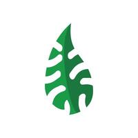 Green leaves icon on white background. Simple leaf sign. Internet concept symbol for website button or mobile app. green leaf and plant illustration element design vector