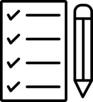 Checklist icon with pencil and check box vector