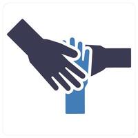 Teamwork and work together icon concept vector