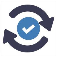 Complete and verify icon concept vector