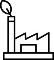 A factory with a green plant on top vector