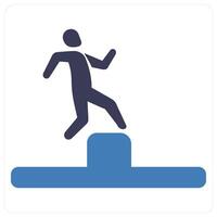 Obstacle and building icon concept vector