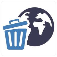 Earth Pollution and pollution icon concept vector