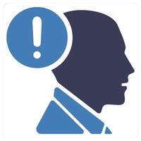 Fear and depression icon concept vector