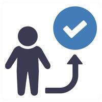 Right way and path icon concept vector
