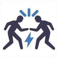 Confrontation and battle icon concept vector