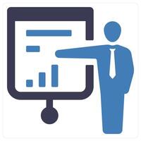 Presenter and manager icon concept vector